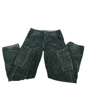 Levis XX Cargo Taper Pants Mens 28x32 Forest Green Corduroy Utility Workwear